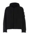 Juunj Drawstring Hood Shirt Jacket In Black