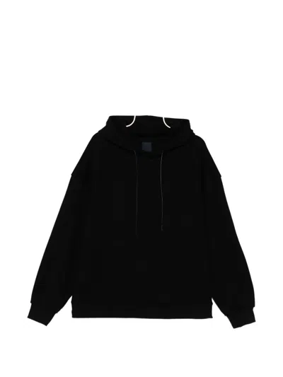 Juunj Drawstring Hooded Sweatshirt In Black