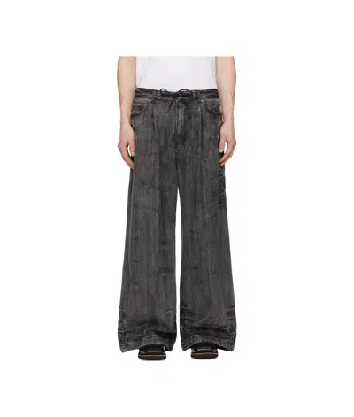 Juunj Drawstring Jeans In Black
