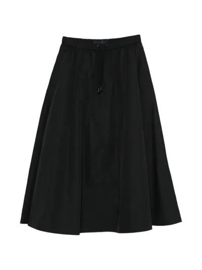 Juunj Drawstring Midi Skirt In Black