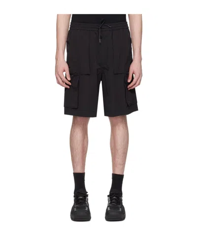 Juunj Drawstring-waist Panelled Shorts In Black