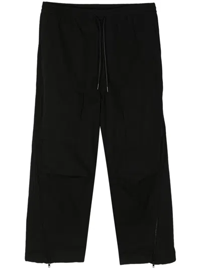 Juunj Drawstring-waist Zipped Trousers In Black