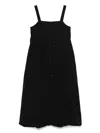 Juunj Drawstring-waits Midi Dress In Black