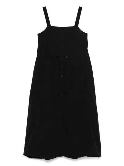 Juunj Drawstring-waits Midi Dress In Black