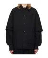 Juunj Dual Sleeve Work Shirt In Black