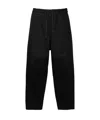 Juunj Elastic Waist Casual Pants In Black