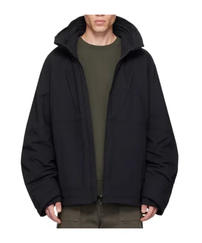 Juunj Excessive Zipper Casual Jacket In Black
