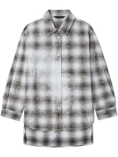 Juunj Faded Floral-print Shirt In Brown