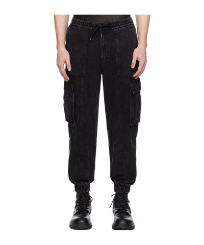 JUUNJ FADED WORKWEAR DENIM TROUSERS