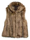 Juunj Faux-fur Gilet In Brown