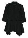 Juunj Gathered Layered Blouse In Black