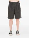 Juunj Geometric-pattern Drawstring Shorts In Gray