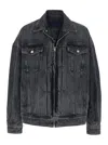 Juunj Grey Jacket With Wide Notched Revers And Dropped Shoulders In Grey