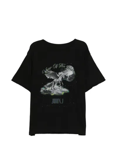 Juunj Graphic-print T-shirt In Black