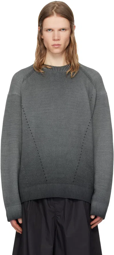Juunj Gray Cotton Dyed Sweater In Grey