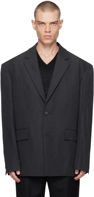 Juunj Gray Single-breasted Blazer In 3 Grey