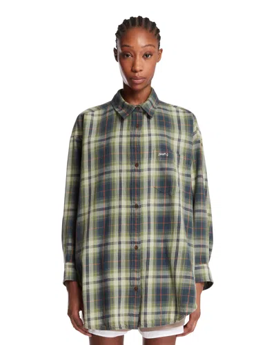 Juunj Green Check Cotton Shirt With Logo
