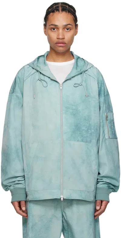 Juunj Green Dye Jacket In M Green