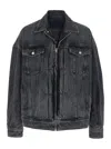 Juunj Grey Jacket With Wide Notched Revers And Dropped Shoulders In Grey
