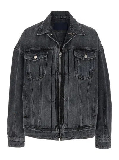 JUUNJ GREY LONG SLEEVES DENIM JACKET