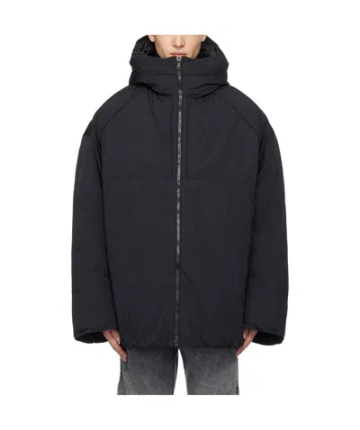 Juunj Hooded Long-sleeve Down Jacket In Black