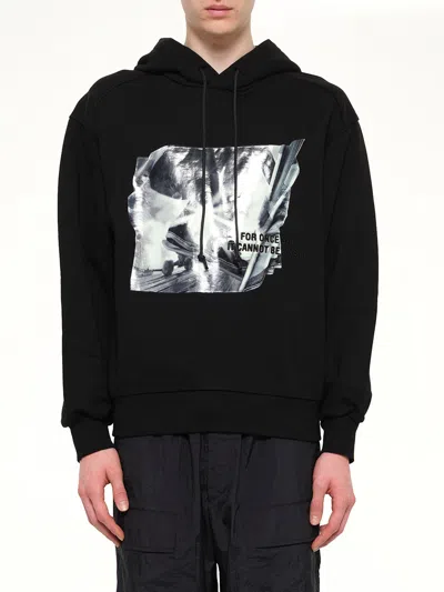 Juunj Graphic-print Drawstring Hoodie In Black