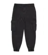 Juunj Black Faded Denim Cargo Pants In Black