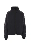 Juunj Shearling-trim Bomber Jacket In Black