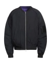 Juunj Multiple Front Pockets Bomber Jacket In Black