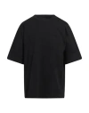 Juunj Semi-over Fit Graphic Embroidered T-shirt In Black