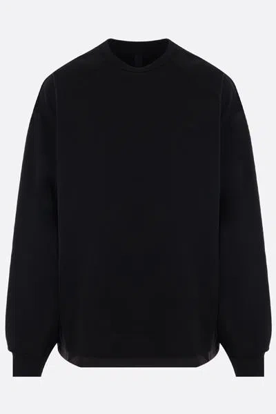 Juunj Zipped-side Cotton T-shirt In Black