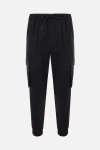 Juunj Tapered Cargo Track Trousers In Black