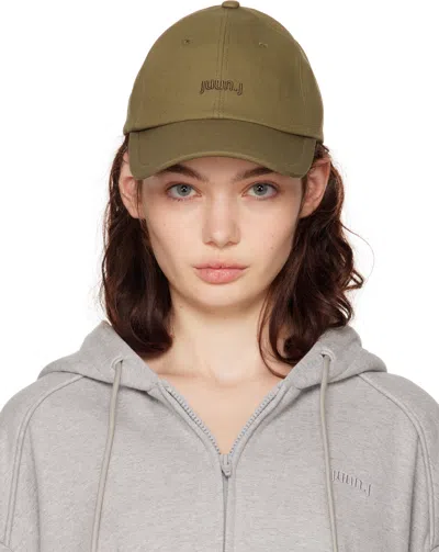 Juunj Khaki Cotton Ball Cap In Khaki H