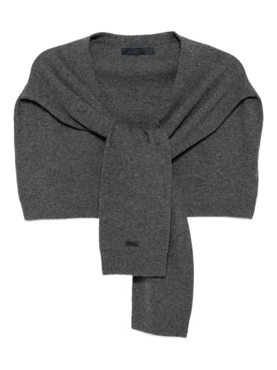 Juunj Knitted Top In Gray