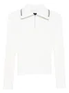 Juunj Knitted Zip Polo In White