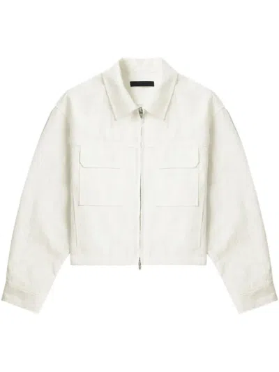 Juunj Lace-panelling Jacket In White