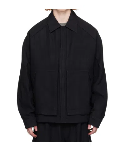 Juunj Lapel Casual Jacket In Black