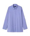 Juunj Lapel Long-sleeved Shirt In Blue