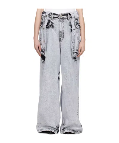 Juunj Layered Acid Wash Jeans