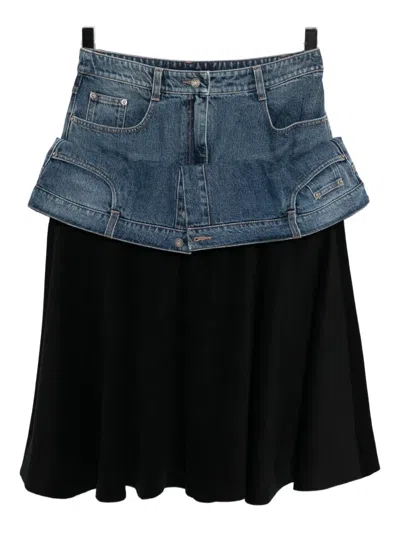 Juunj Layered-design Skirt In Blue
