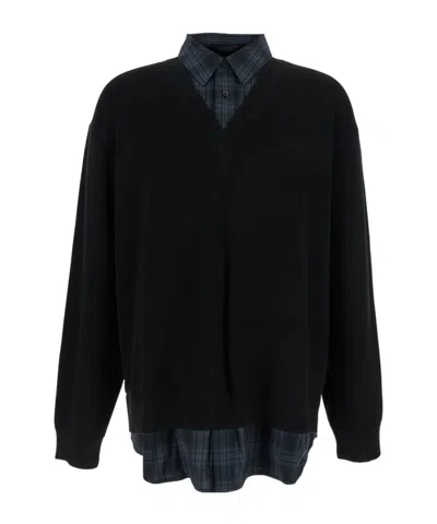 JUUNJ LAYERED LONG SLEEVE SWEATER