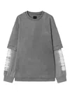Juunj Layered Long-sleeve T-shirt In Gray