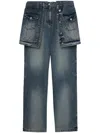 Juunj Layered Panelled Jeans In Blue