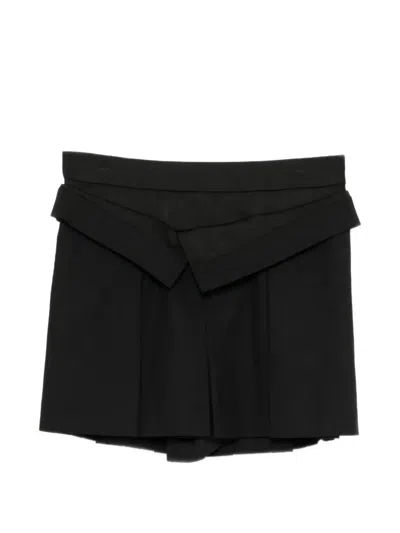 Juunj Layered Pleated Skout In Black