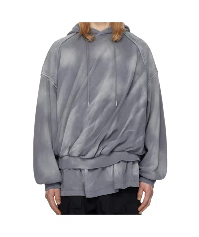 JUUNJ LAYERED TWISTED HOODIE