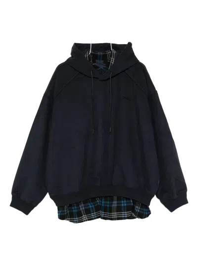 Juunj Logo-embroidered Hoodie In Blue