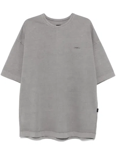 Juunj Logo-embroidered T-shirt In Lgrey