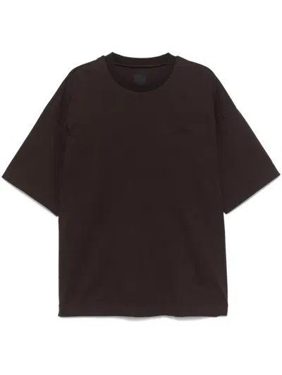 Juunj Brown Embroidered-logo T-shirt In D Brown