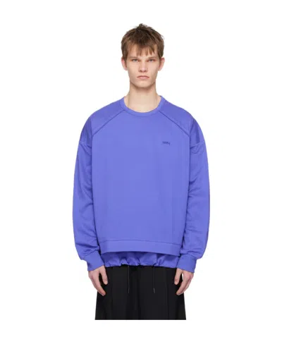 Juunj Logo Long-sleeved Sweater In Blue