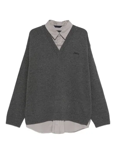 Juunj Logo Sweater In Gray
